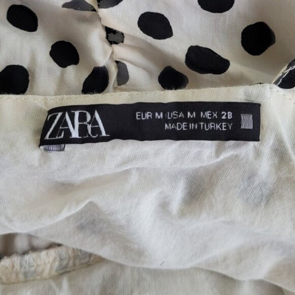 ZARA s/s Polka Dot Puff Sleeve Mini Dress Size M - Picture 10 of 16